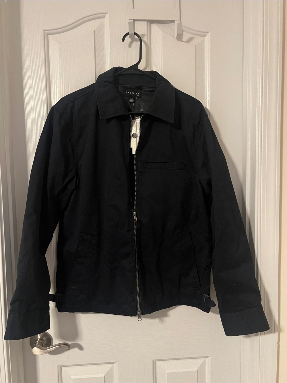 Premise Men's Black Lightweight Zip-Front Shirt Jacket